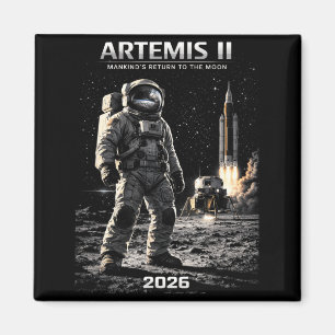 Mission to The Moon Moon Mission 2026 Rocket Magnet