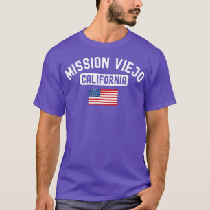 Mission Viejo California USA Flag Vintage Bear San T-Shirt