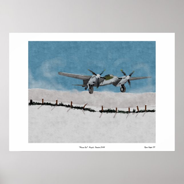 "Missions End" Mosquito December 1944 Poster (Front)