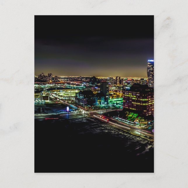 Mississauga, Ontario At Night Postcard (Front)