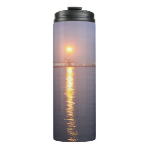 Mississipi River Sunrise Thermal Tumbler
