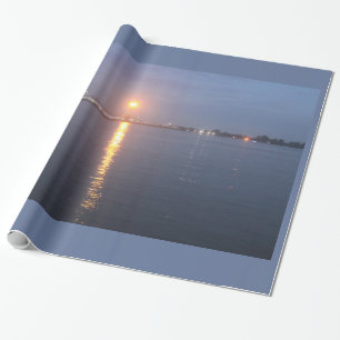 Mississipi River Sunrise Wrapping Paper