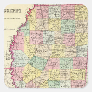Mississippi 10 square sticker