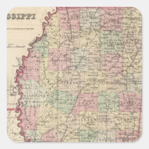 Mississippi 3 square sticker