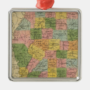 Mississippi 6 metal tree decoration
