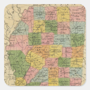 Mississippi 6 square sticker