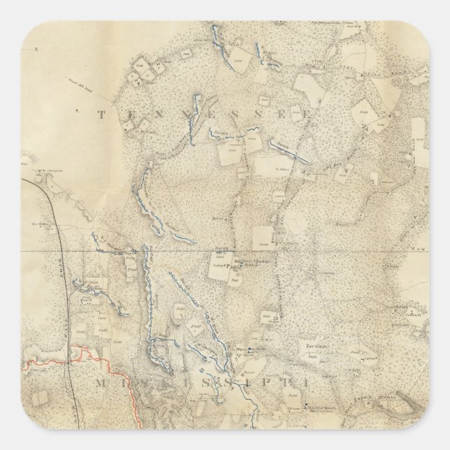 Mississippi 8 square sticker (Front)