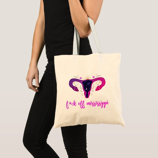 Mississippi Abortion Ban Celestial Uterus Protest  Tote Bag (Front (Product))