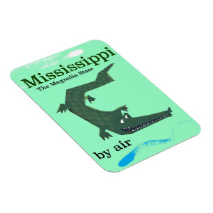 Mississippi Alligator vintage travel poster Magnet