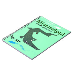 Mississippi Alligator vintage travel poster Notebook