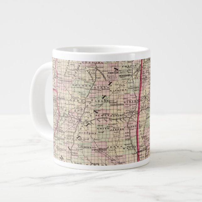 Mississippi and Alabama Large Coffee Mug (Front Left)