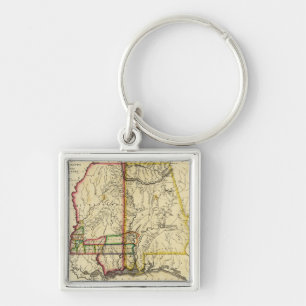 Mississippi and AlabamaPanoramic Map Key Ring