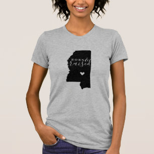 Mississippi Born and Raised State Tee