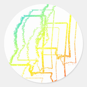 mississippi chill blur1 classic round sticker