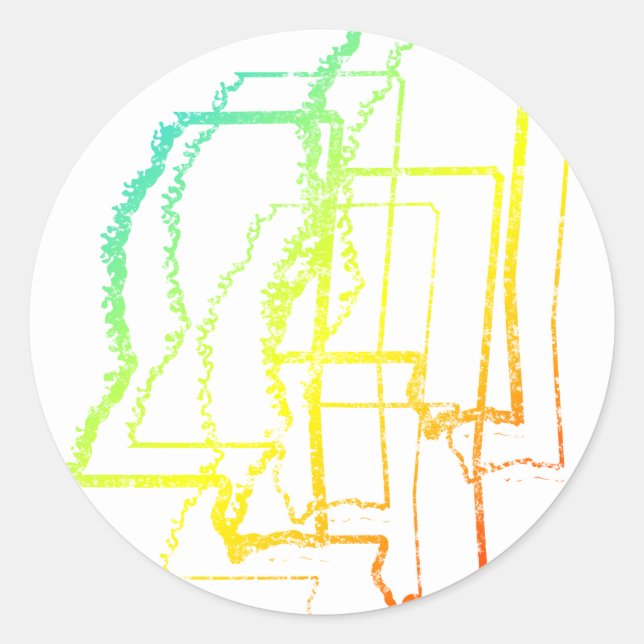 mississippi chill blur1 classic round sticker (Front)