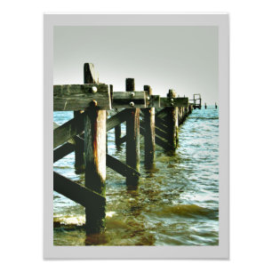 Mississippi Coast Pier Landscape Colour Photo Print
