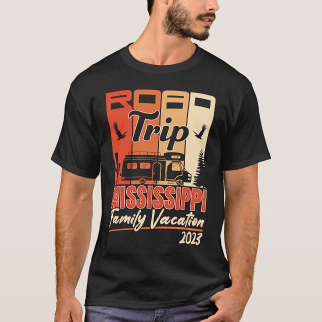 Mississippi Family Vacation RV Road Trip Mountains T-Shirt (Front)