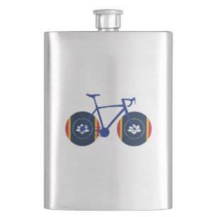 Mississippi Flag Cycling Hip Flask