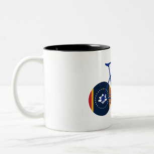 Mississippi Flag Cycling Two-Tone Coffee Mug