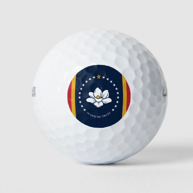 Mississippi flag golf balls (Front)