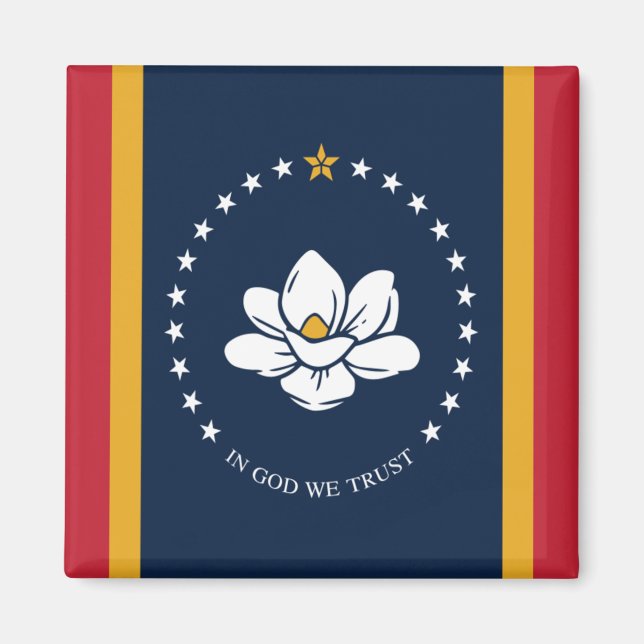 Mississippi flag magnet (Front)