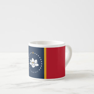 Mississippi Flag - New Magnolia Flag Espresso Cup