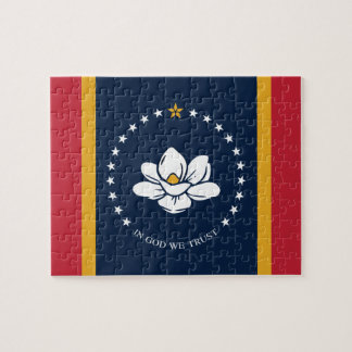 Mississippi Flag - New Magnolia Flag Jigsaw Puzzle