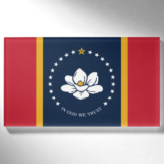 Mississippi Flag - New Magnolia Flag Name Tag
