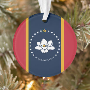 Mississippi Flag - New Magnolia Flag Ornament
