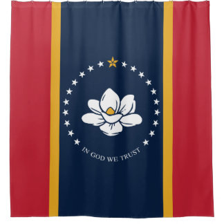 Mississippi Flag - New Magnolia Flag Shower Curtain