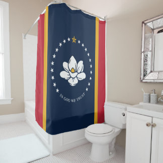Mississippi Flag - New Magnolia Flag Shower Curtain