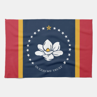 Mississippi Flag - New Magnolia Flag Tea Towel
