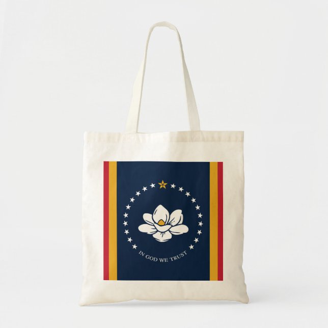 Mississippi Flag - New Magnolia Flag Tote Bag (Front)