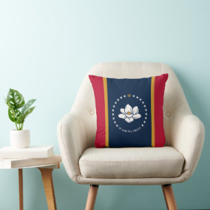 Mississippi Flag on MoJo Pillow