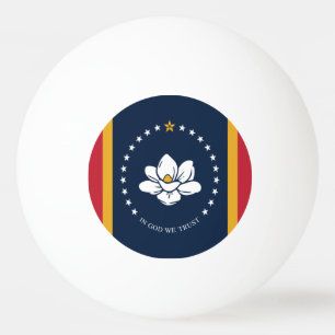 Mississippi flag ping pong ball