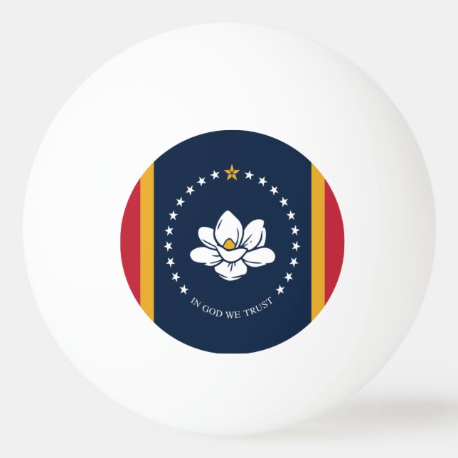 Mississippi flag ping pong ball (Front)