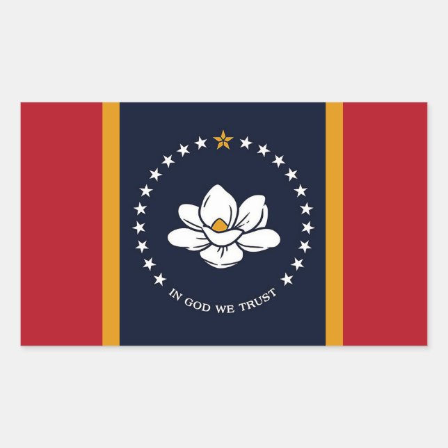 Mississippi Flag Rectangular Sticker (Front)