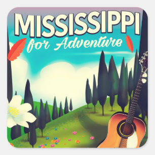 Mississippi For adventure Square Sticker
