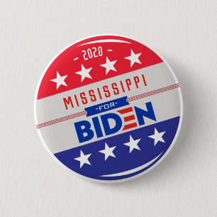 MISSISSIPPI for Joe Biden for President 2020 6 Cm Round Badge