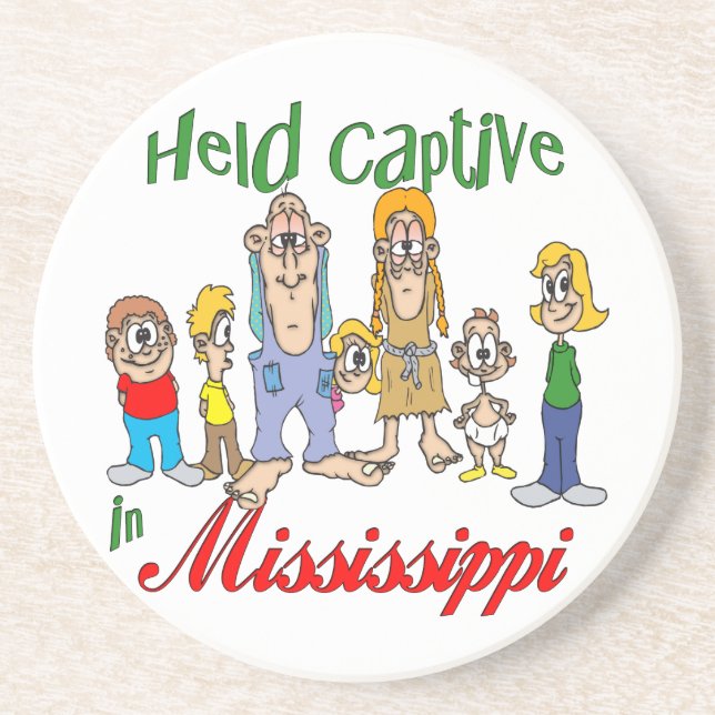 Mississippi Funny Trailer Park Sandstone Coaster (Front)