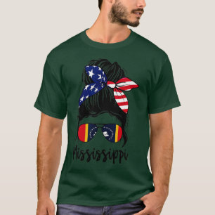 Mississippi Girl Mississippi Flag State Girlfriend T-Shirt