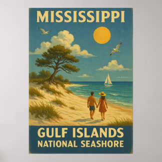 Mississippi Gulf Islands National Seashore V01 Poster