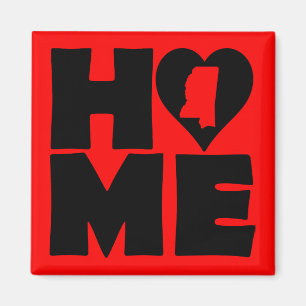 Mississippi Home Heart State Fridge Magnet