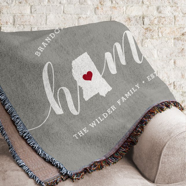 Mississippi Home State Personalised Throw Blanket (Creator Uploaded)