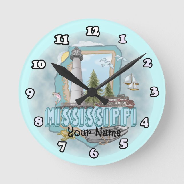 Mississippi Lighthouse  clock (Front)