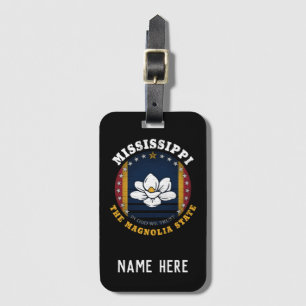 MISSISSIPPI MAGNOLIA STATE FLAG LUGGAGE TAG