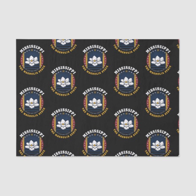 MISSISSIPPI MAGNOLIA STATE FLAG TISSUE PAPER (Front)