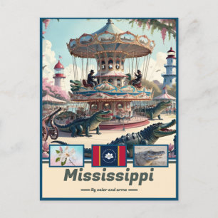 Mississippi Marvels & Motto Postcard