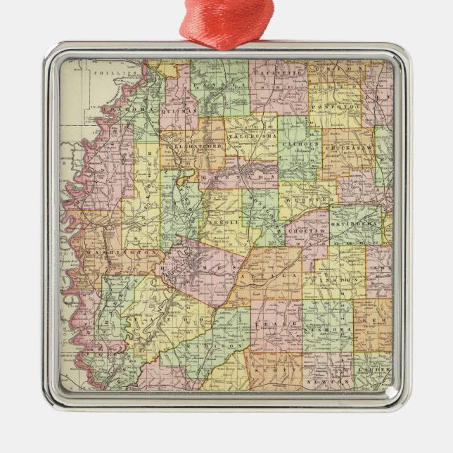 Mississippi Metal Ornament (Front)
