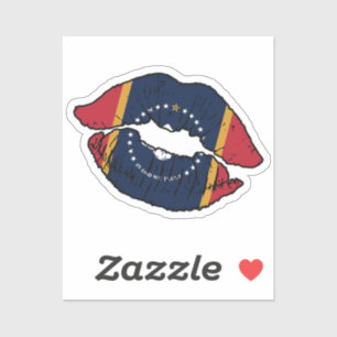 Mississippi Mississippian Lipstick Love Flag
